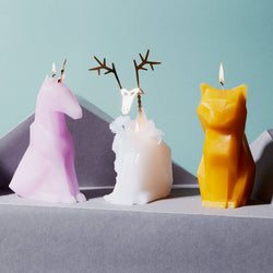 PyroPet Candle - Kisa Cat Skeleton (Mustard Yellow)