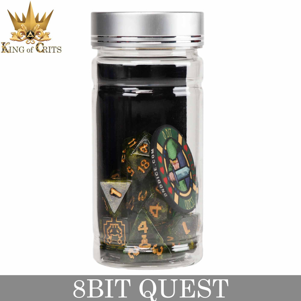 King of Crits Dice Set - 8BIT Quest (11-Piece)
