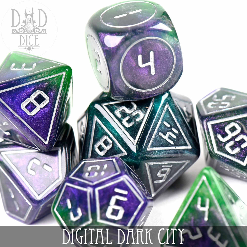 RPG Dice Set - Digital Dark City