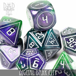 RPG Dice Set - Digital Dark City