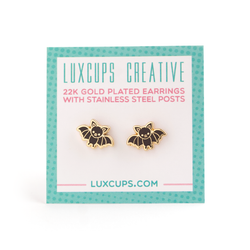 Enamel Earrings - Bitty Bat