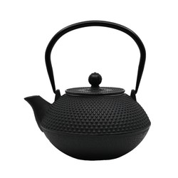 Tea Kettle - Black Hobnail