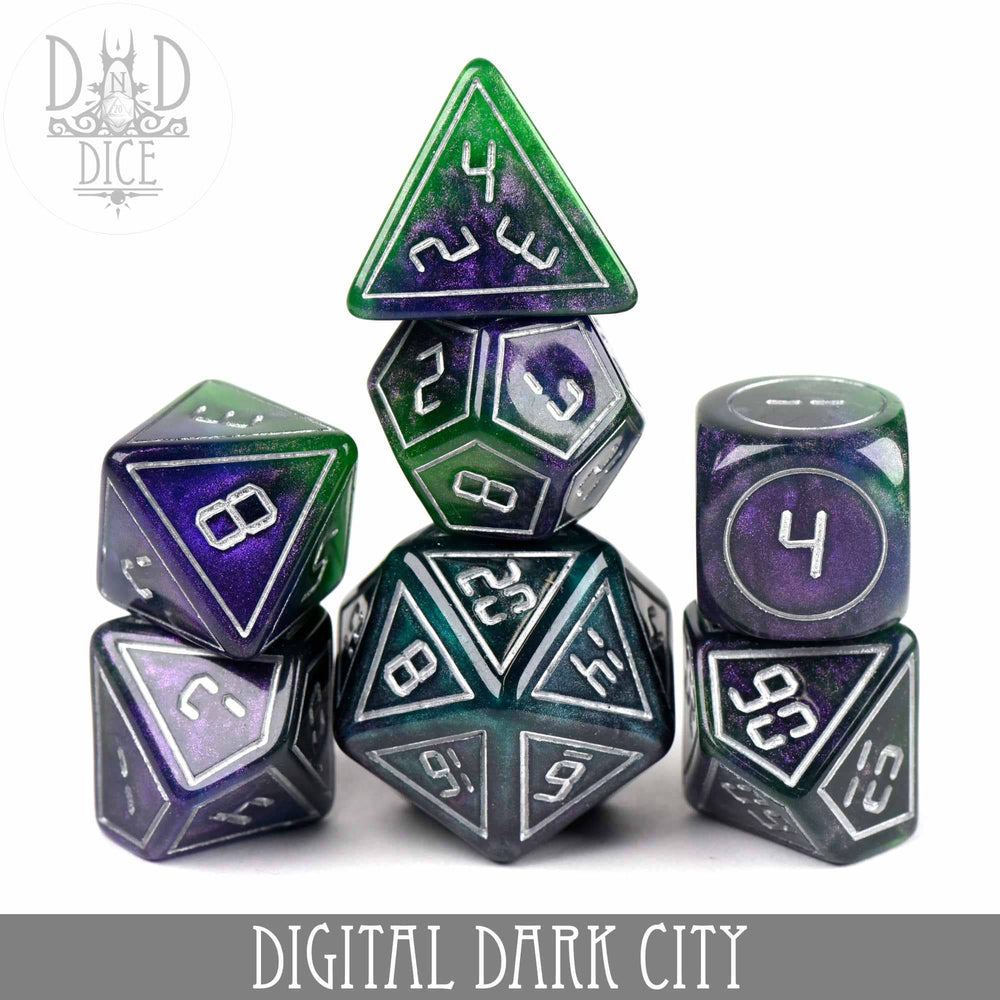 RPG Dice Set - Digital Dark City