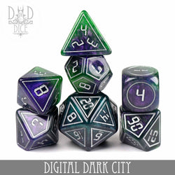 RPG Dice Set - Digital Dark City