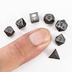 Mini Metal RPG Dice Set - Unseelie Bottle (Gunmetal)