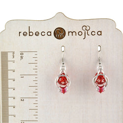 Chainmaille D20 Earrings - Ombre Purple