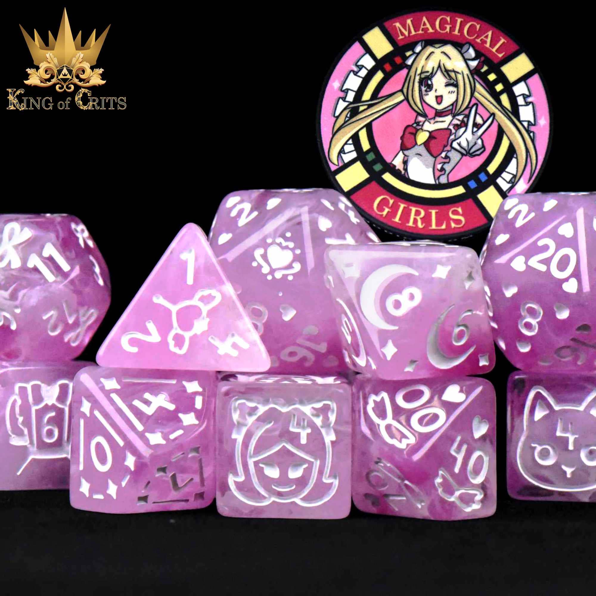 King of Crits Dice Set - Magical Girls (11-Piece)