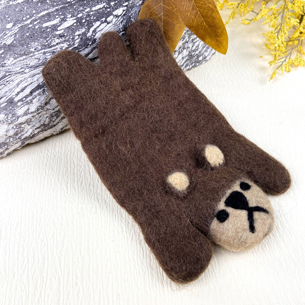 Animal Rug Coaster - Brown Bear