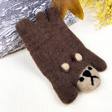 Animal Rug Coaster - Brown Bear