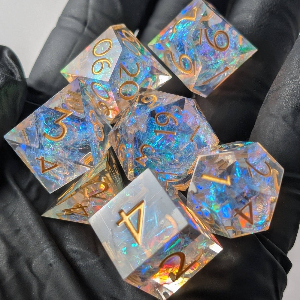 Ebonwood Dice Set - Golden Valor