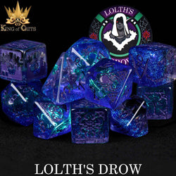 King of Crits Dice Set - Lolth's Drow (11-Piece)