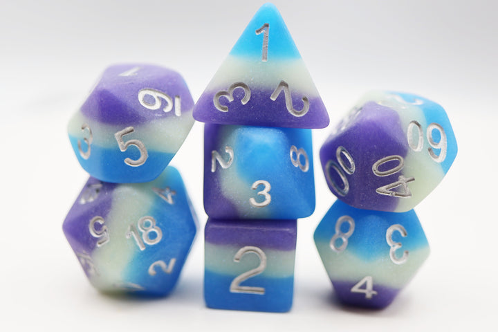 RPG Dice Set - Blueberry Snow Cone