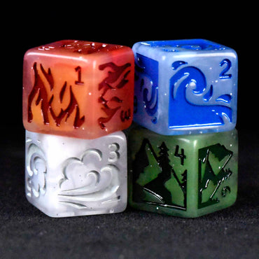 King of Crits D6 Set - Forces of Nature (4-Piece)