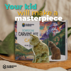 Soapstone Carving Kit - Cat