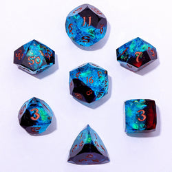 Sharp Edge Resin Dice - Captured Magic (Blue & Red)