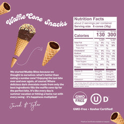 Muddy Bites - Dark Chocolate Waffle Cone Snacks