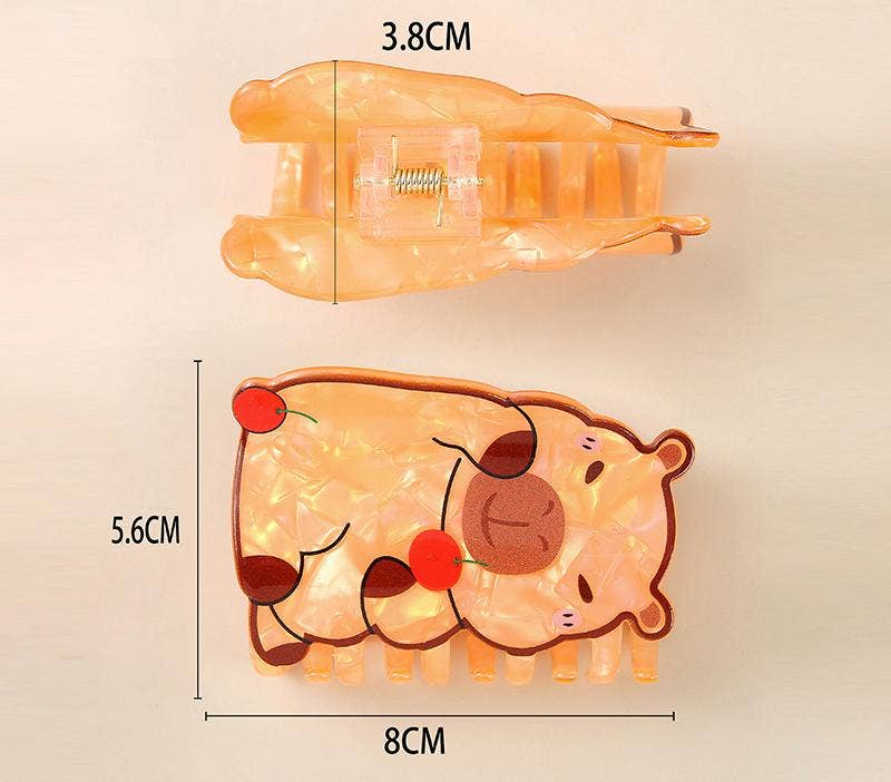 Hair Clip - Cartoon Capybara