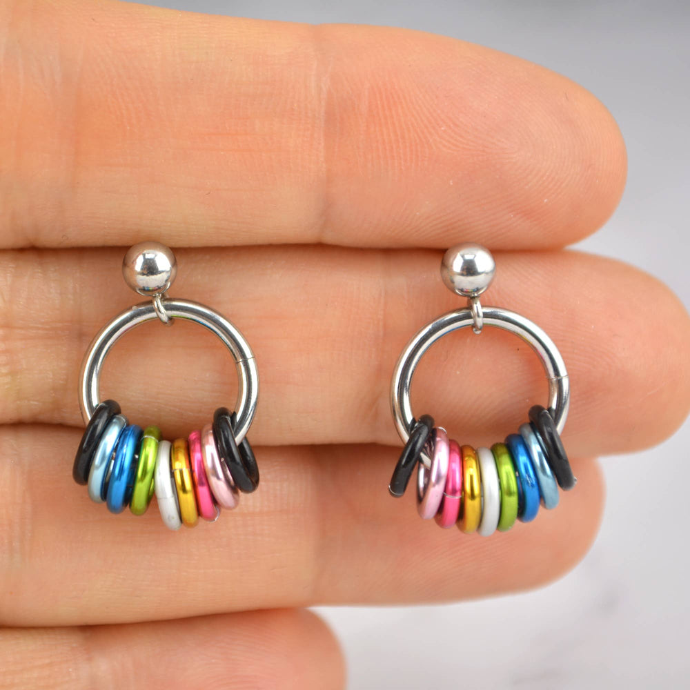 Pridemaille Tiny Hoop Earring - Queer Pride