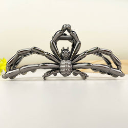 Metal Hair Clip - Black Spider