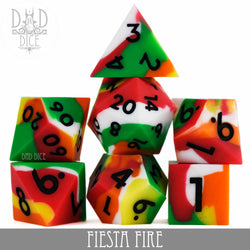 Silicone Dice Set - Fiesta Fire