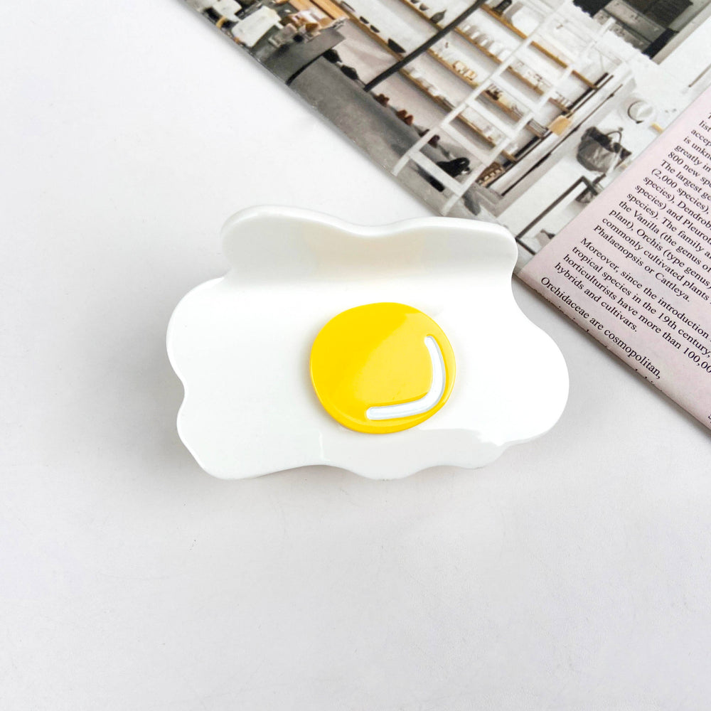 Hair Clip - Poached Egg