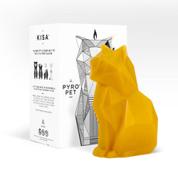 PyroPet Candle - Kisa Cat Skeleton (Mustard Yellow)