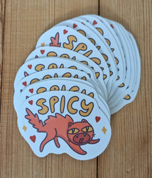 Vinyl Sticker - Spicy Feral Cat