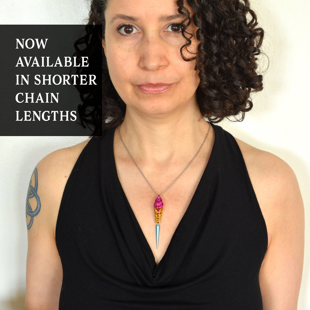 Pridemaille Spike Pendant - LGBTQ Rainbow
