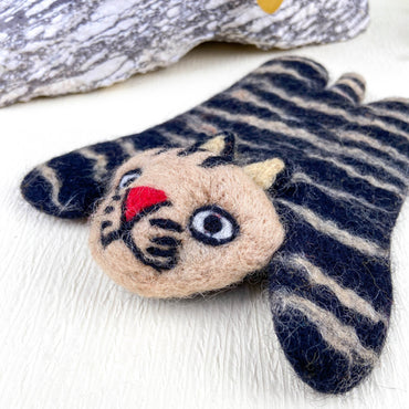Animal Rug Coaster - Striped Cat