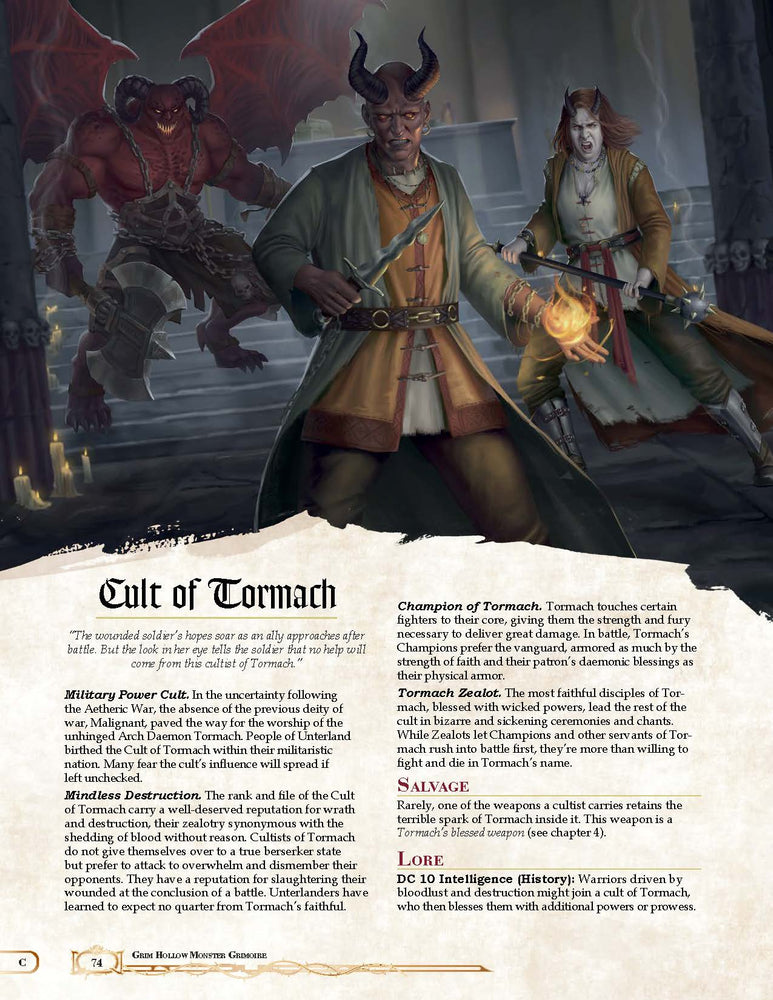 Grim Hollow: The Monster Grimoire (5E)