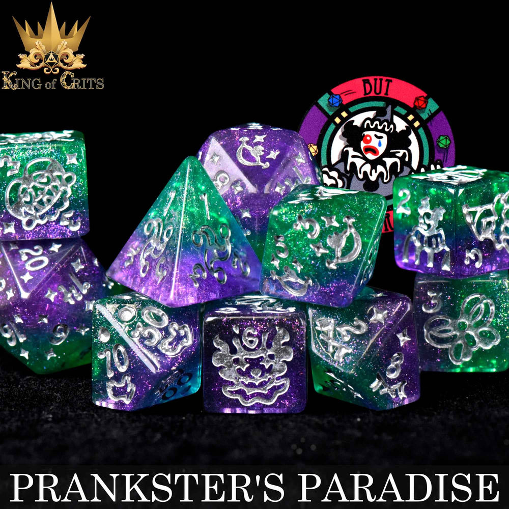 King of Crits Dice Set - Prankster's Paradise (11-Piece)
