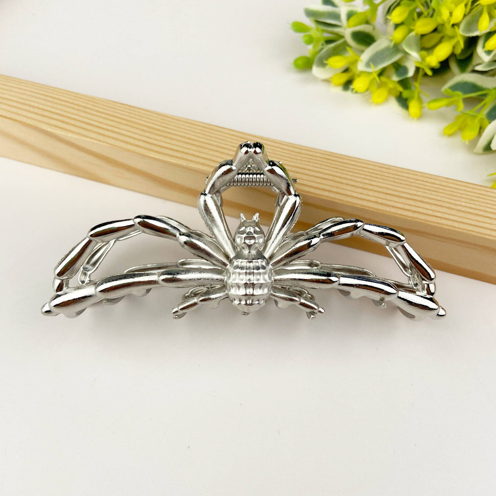 Metal Hair Clip - Black Spider