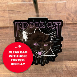 Vinyl Sticker - Indoor Cat Introvert
