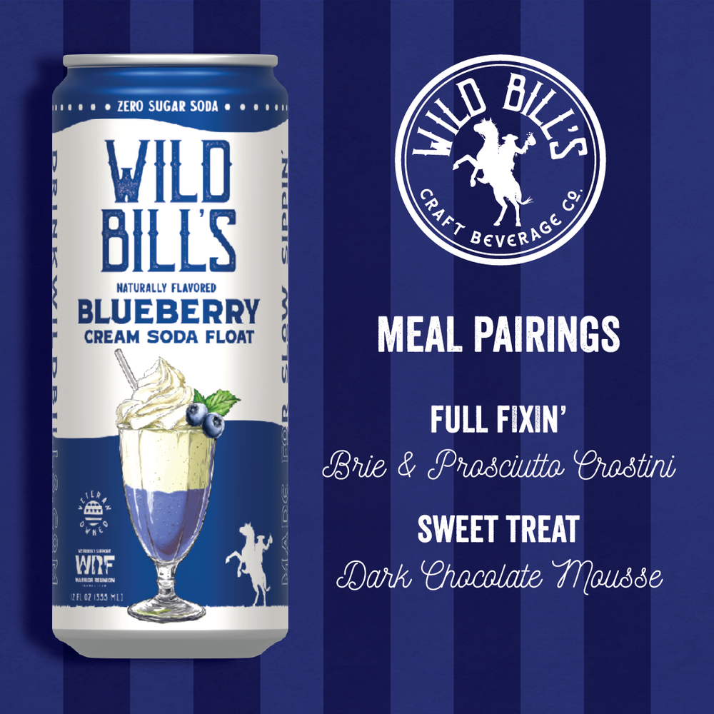 Zero Sugar Craft Soda - Blueberry Cream Soda Float