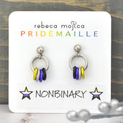 Pridemaille Tiny Hoop Earring - Nonbinary