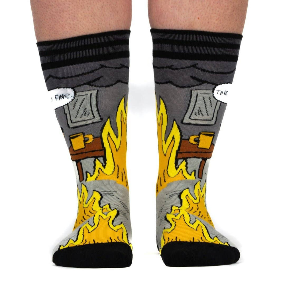 Crew Socks - This is Fine (Noir Edition)