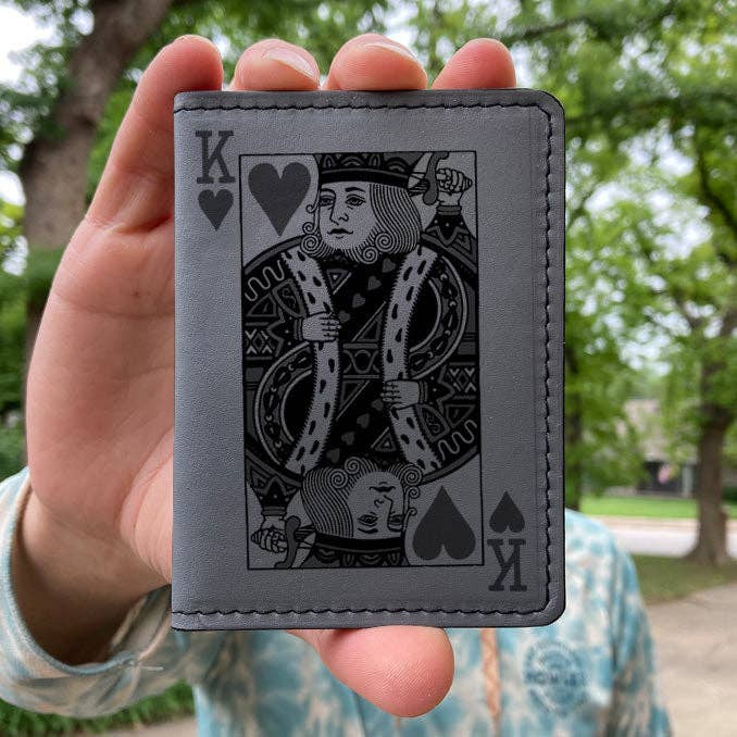Leather Wallet - King of Hearts (Brown)