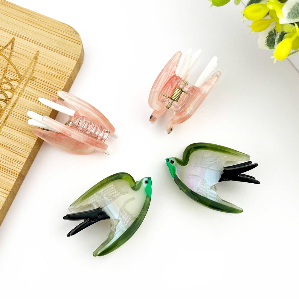 Hair Clip - Pink Swallow