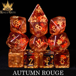 King of Crits Dice Set - Autumn Rouge (11-Piece)
