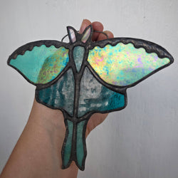 Stained Glass Suncatcher - Luna Moth