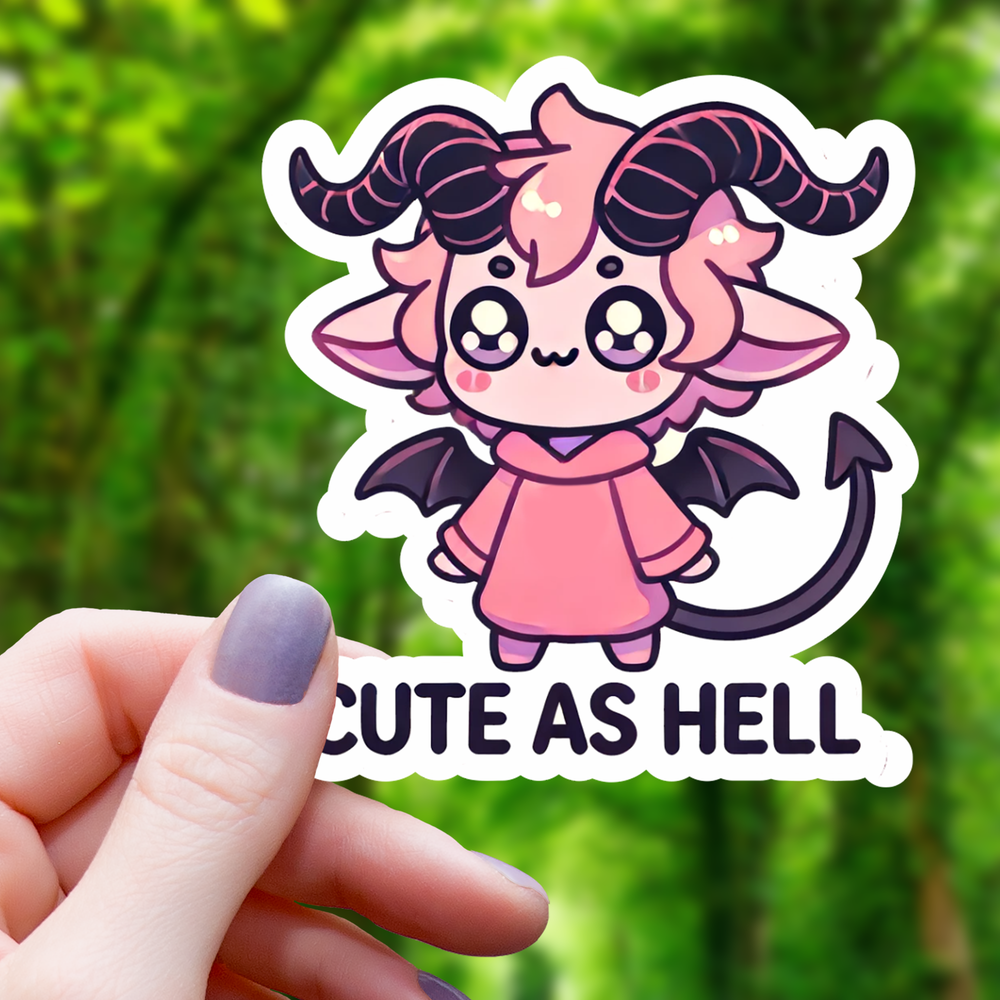 Vinyl Sticker - Cute as Hell Baphomet