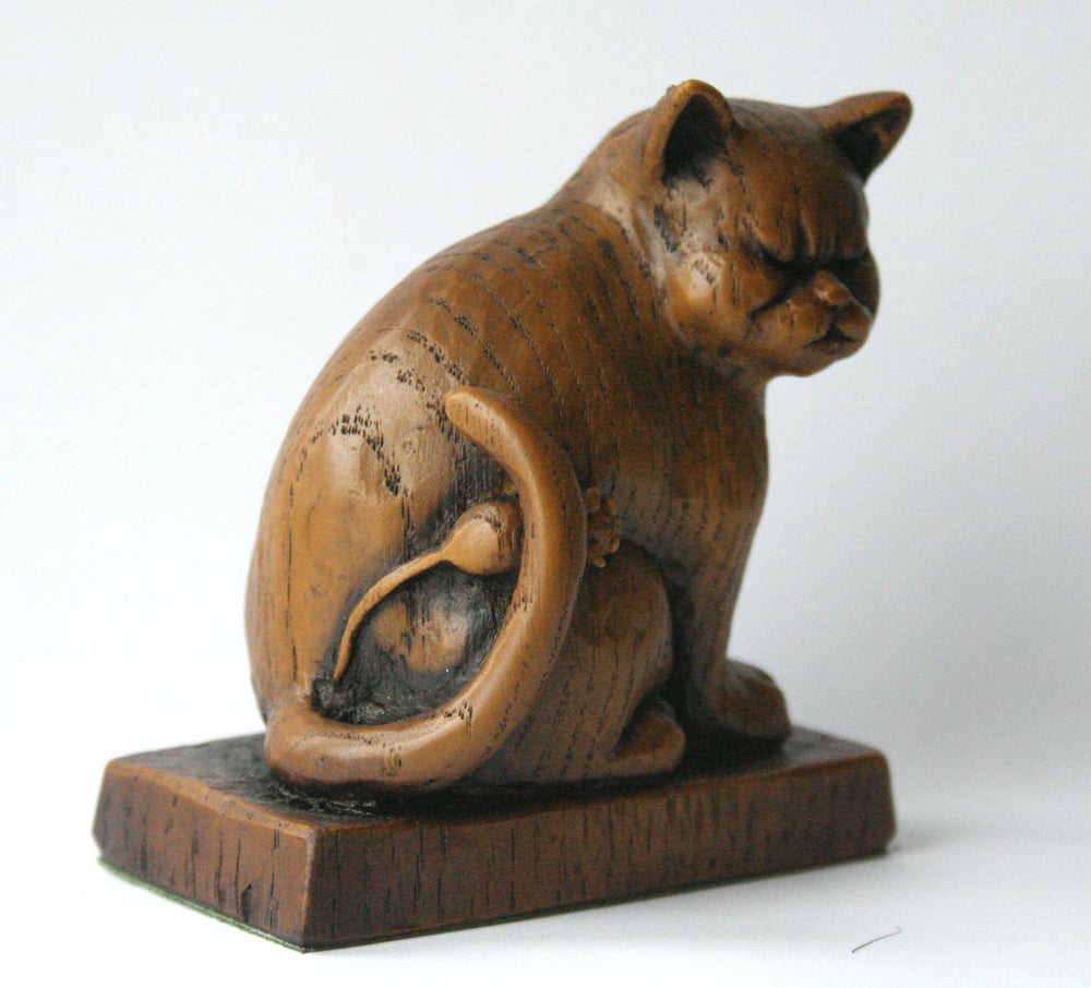 Reproduction Medieval Carving - Sad Old Church Cat