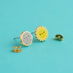 Enamel Earrings - Luna & Sol
