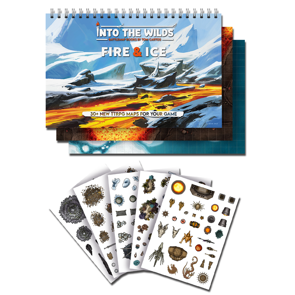 Into the Wilds Extraplanar Battlemap Books - Fire & Ice