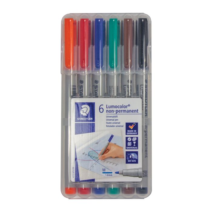 Multi-Color Wet Erase Markers - 6-Pack