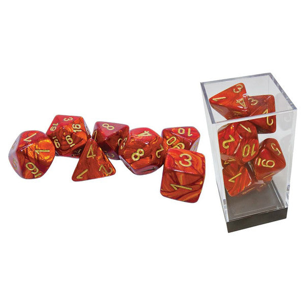Mega-hedral Dice Set - Scarab Scarlet/Gold