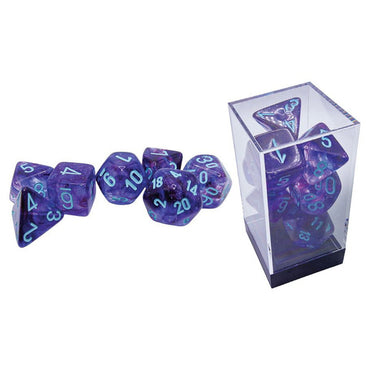 Mega-hedral Dice Set - Nebula Nocturnal/Turquoise