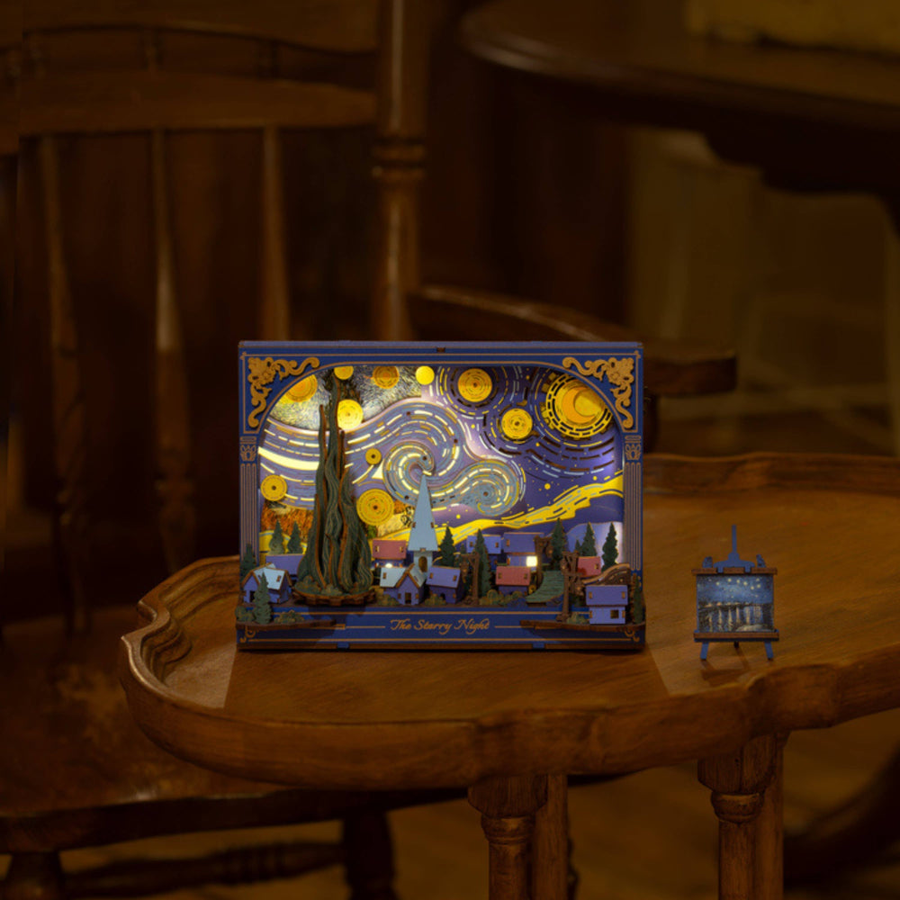 3D Wooden Puzzle - The Starry Night