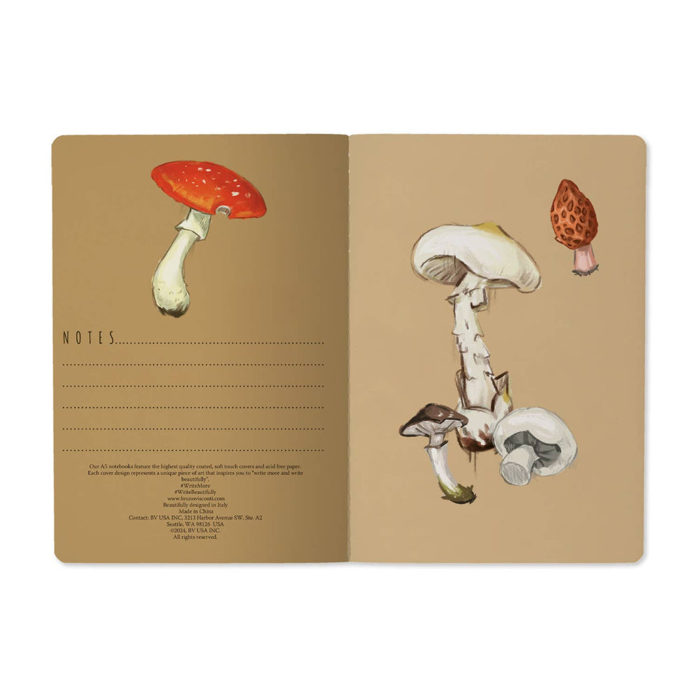 Mushrooms Notebook (White)