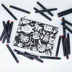Color Your Own - Pencil Case (Retro Tech)